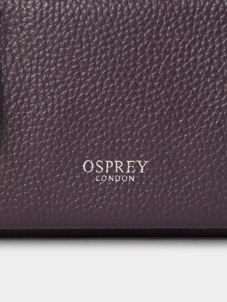 OSPREY LONDON Purple The Ruby Leather Cross-Body Clutch Bag - Imagem 5 de 5