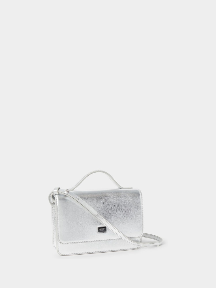 OSPREY LONDON Silver The Elfin Leather Grab Bag - Image 2 of 4