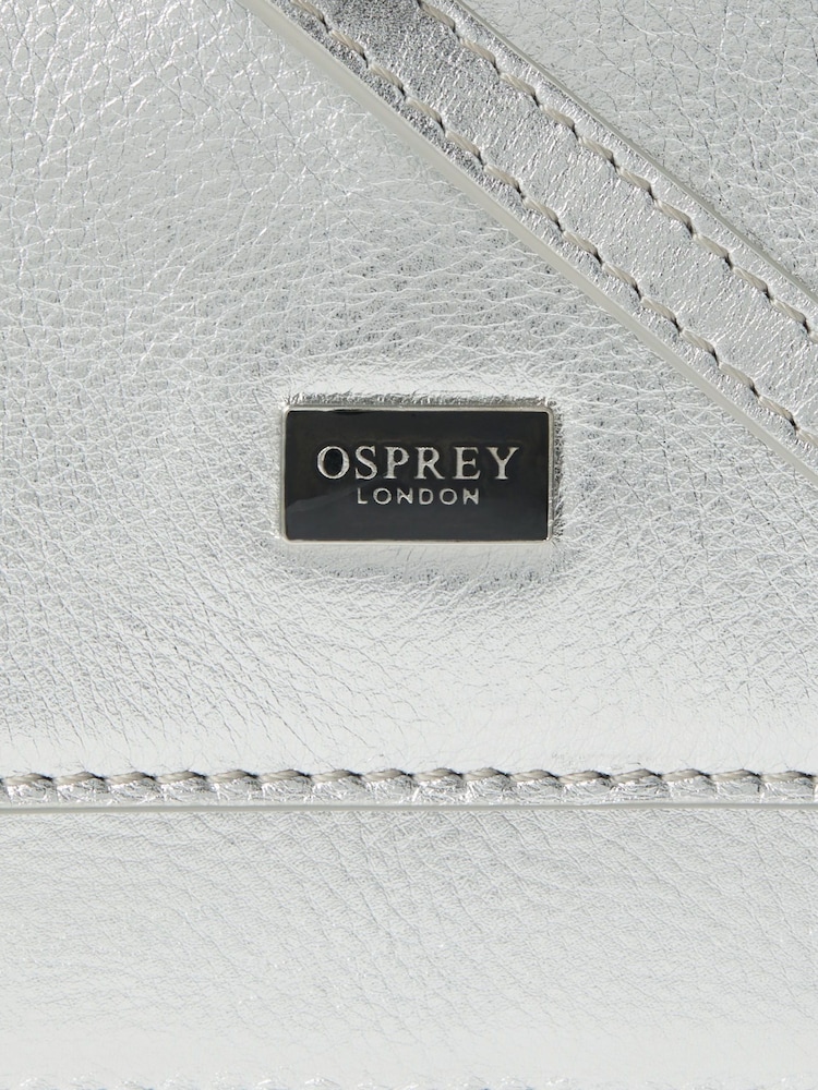 OSPREY LONDON Silver The Elfin Leather Grab Bag - Image 4 of 4