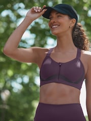 Purple Premium Zoned Control High Impact Sports Bra - Image 3 of 13