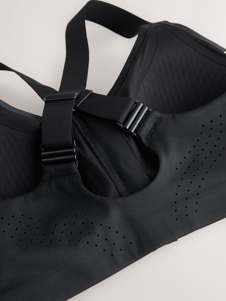 Black Premium Zoned Control High Impact Sports Bra - Image 12 of 12