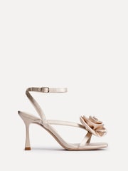Linzi Cream Valentine Flower Strappy Heeled Sandals - Image 2 of 3