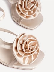 Linzi Cream Valentine Flower Strappy Heeled Sandals - Image 4 of 6