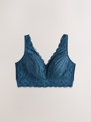 Blue Total Support Lace Non Wire Bra - Image 1 of 3