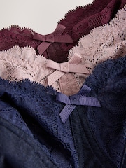 Navy/Berry/Pink Total Support Full Cup Lace Ultimate Comfort Bras 3 Pack - Image 5 of 11