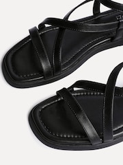 Linzi Black Valor Strappy Gladiator Flat Sandals - Image 5 of 5