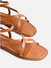 חום - Linzi Valor Strappy Gladiator Flat Sandals - Image 4 of 5
