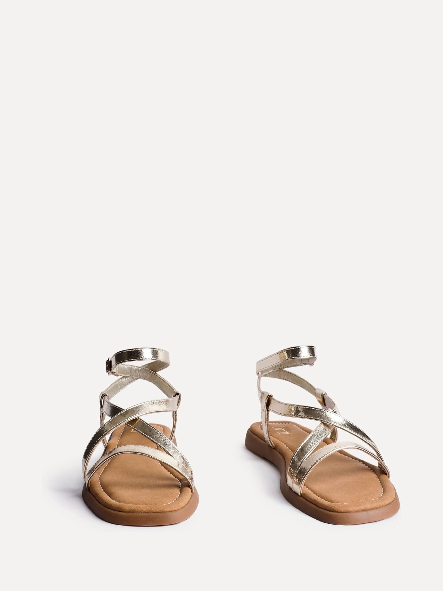 Buy Linzi Gold Valor Strappy Gladiator Flat Sandals from Next Romania