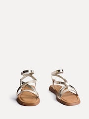 Linzi Gold Valor Strappy Gladiator Flat Sandals - Image 3 of 5