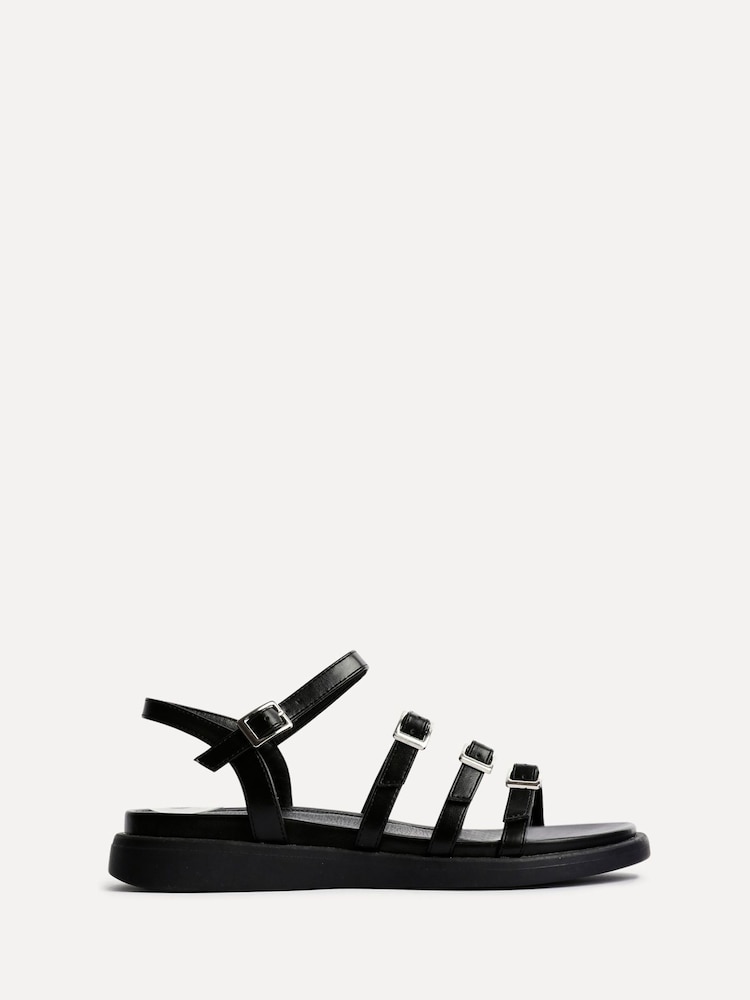 Linzi Black Twilight Sandals With Buckle Strap Details - Image 2 of 5