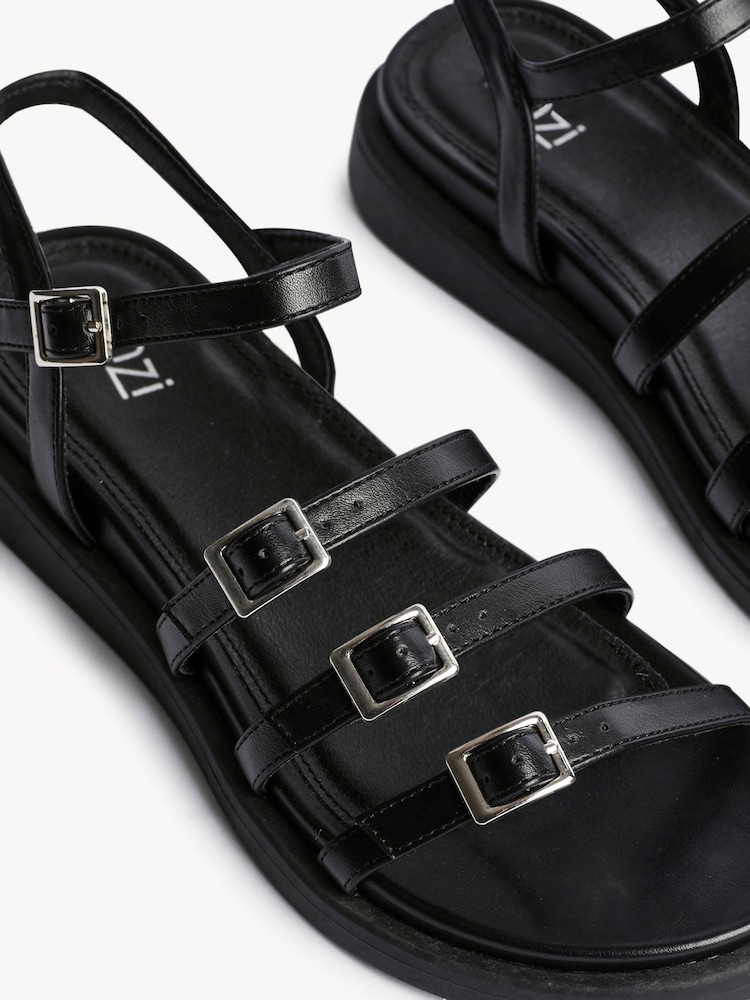 Linzi Black Twilight Sandals With Buckle Strap Details - Image 4 of 5