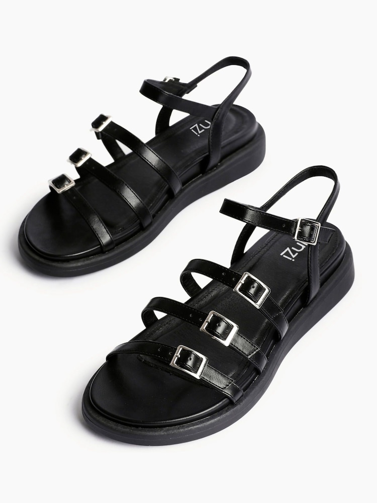 Linzi Black Twilight Sandals With Buckle Strap Details - Image 5 of 5