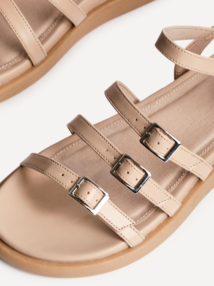 Linzi Nude Twilight Sandals With Buckle Strap Details - Image 5 of 5