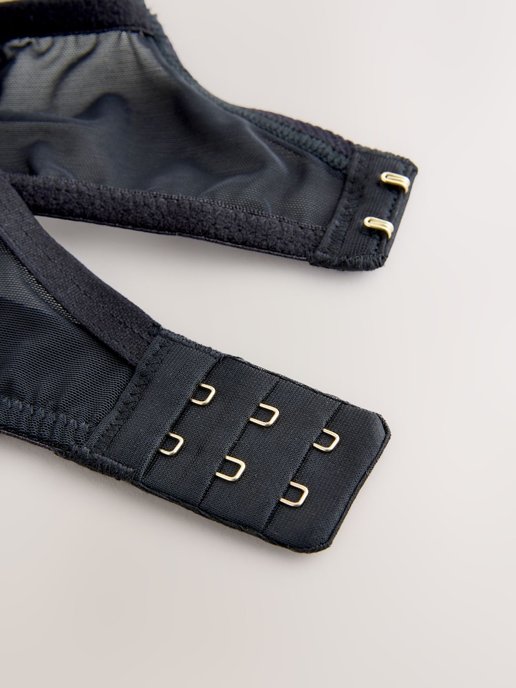 Black Non Pad Balcony Embroidered CoppaFeel! Bra - Image 10 of 10