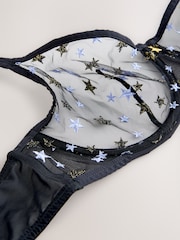 Black Non Pad Balcony Embroidered CoppaFeel! Bra - Image 8 of 10