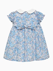 Trotters London Little Blue Liberty Print Betsy Smocked Dress - Image 2 of 3