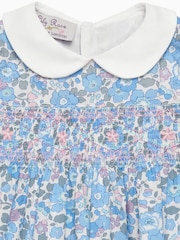 Trotters London Little Blue Liberty Print Betsy Smocked Dress - Image 3 of 3