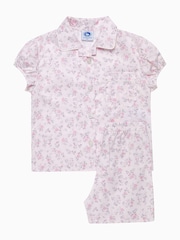 Trotters London Pink Bunny Woven Short 100% Cotton Pyjama Set - Image 1 of 4
