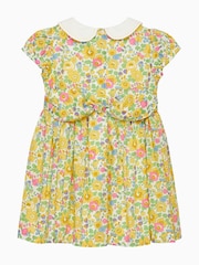 Trotters London Little Yellow Liberty Print Yellow Betsy 100% Cotton Dress - Image 1 of 2