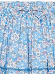 Trotters London Liberty Blue Print Betsy Bow 100% Cotton Skirt - Image 3 of 3