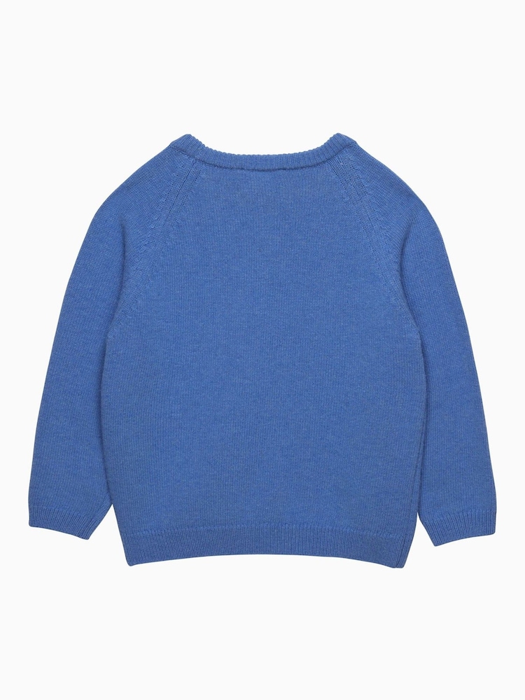 Trotters London Sky Blue Sebastian Car Jumper - Image 5 of 6
