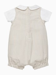 Trotters London Newborn Natural Oatmeal Augustus And Friends Romper - Imagen 2 de 3