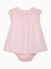 Розовый - Trotters London Newborn Strawberries 100% Cotton My First Smocked Dress - Изображение 2 из 3