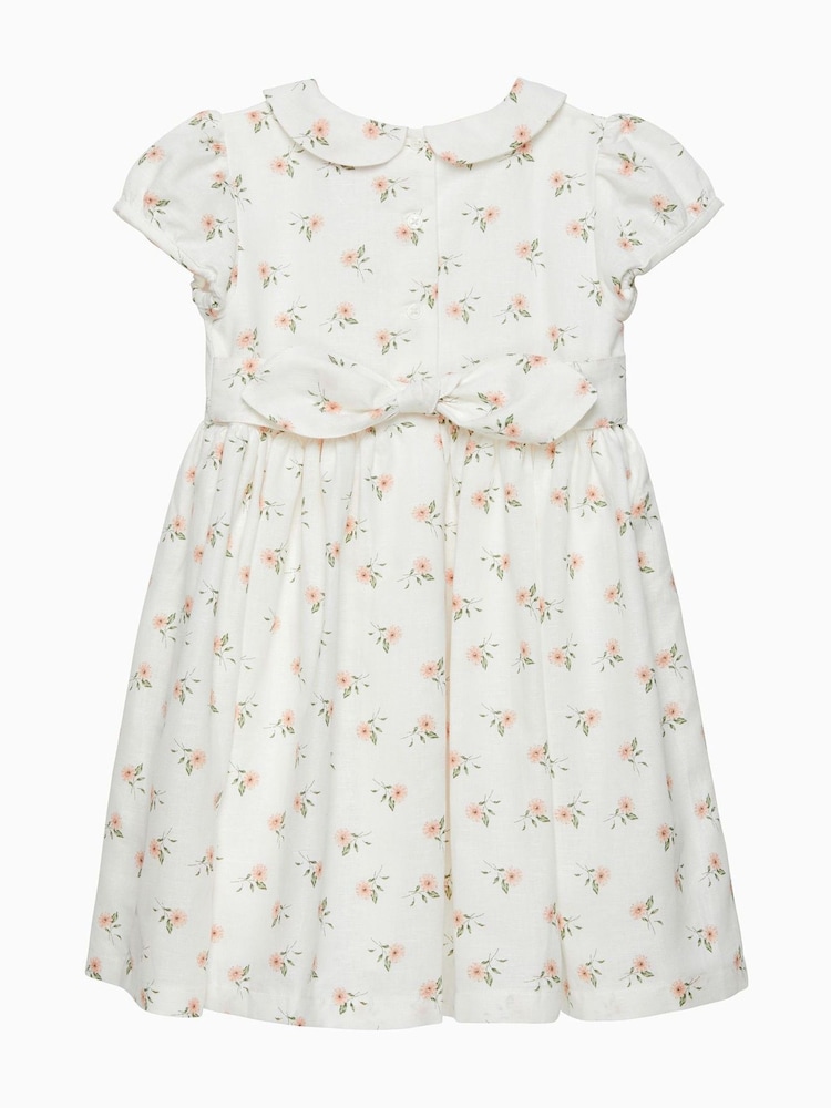 Trotters London White Floral Print Patli Lily Dress - Image 2 of 3