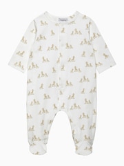Trotters London Newborn Giraffe White All-in-One - Image 1 of 3