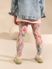 Swirly Floral Printed Leggings (3-16yrs) - Image 2 of 8