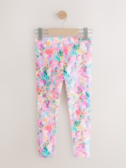 Swirly Floral Printed Leggings (3-16yrs) - Image 4 of 8