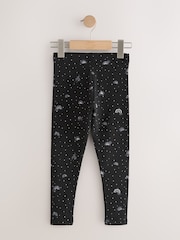 Black and White Rainbow Printed Leggings (3-16yrs) - Image 2 of 4
