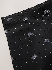 Black and White Rainbow Printed Leggings (3-16yrs) - Image 3 of 4