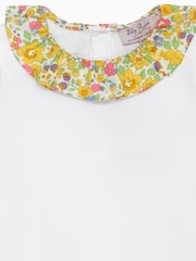 Trotters London Liberty Yellow Print Betsy Collar Jersey Top - Image 3 of 3