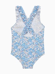 Trotters London Blue Liberty Print Betsy Frill Swimsuit - Image 2 of 3