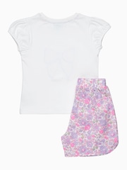 Trotters London Purple Liberty Print Betsy Bow Jersey Pyjamas - صورة 2 من 4
