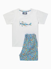 Комплект пижамы Trotters London Liberty Print Blue Miles Jersey - Image 1 of 3