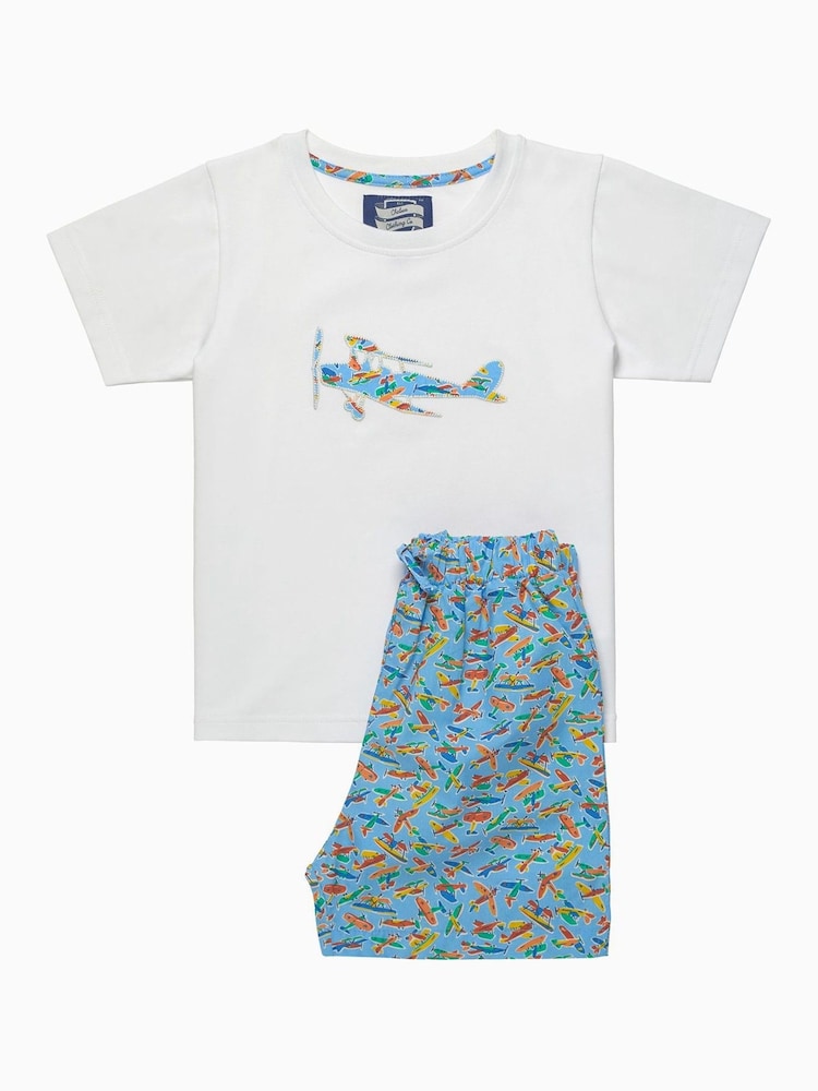 Комплект пижамы Trotters London Liberty Print Blue Miles Jersey - Image 1 of 3