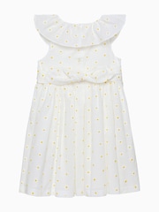 Trotters London 100% Cotton Daisy Wide Willow White Dress - Image 2 of 3