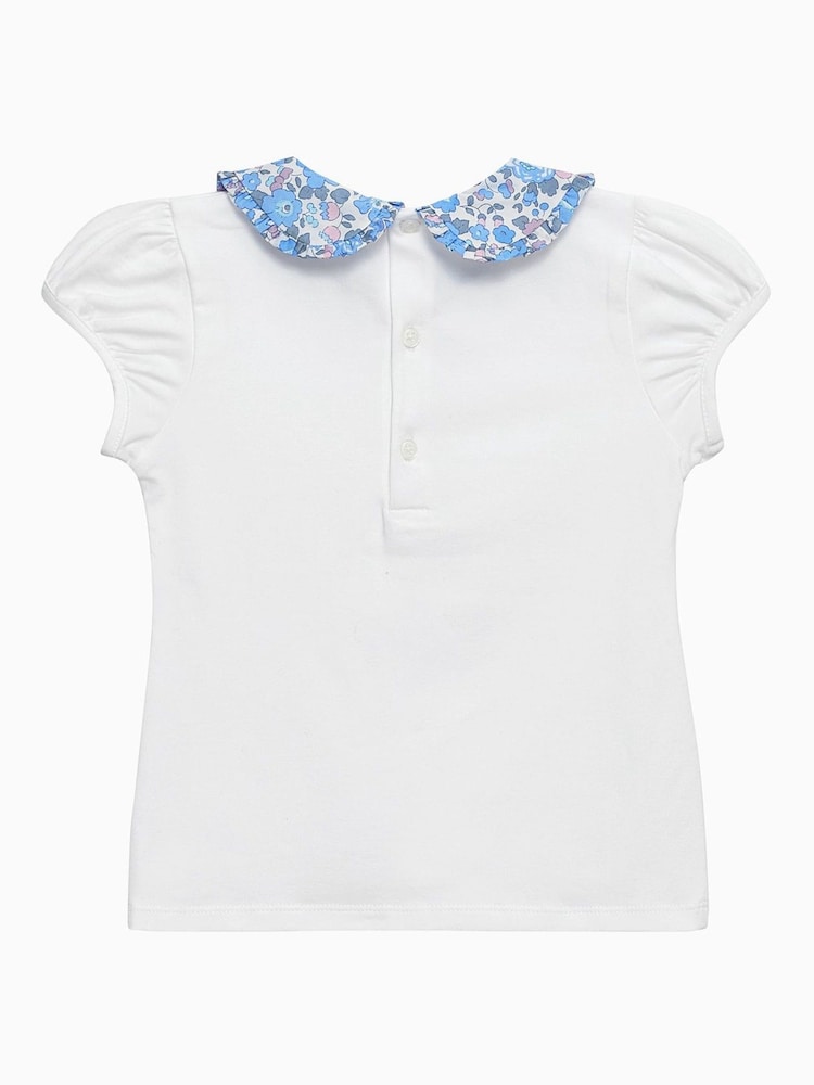 Trotters London White Liberty Print Betsy Pie Crust Jersey Top - Imagen 2 de 3 Trotters London White Liberty Print Betsy Pie Crust Jersey Top - Imagen 2 de 3