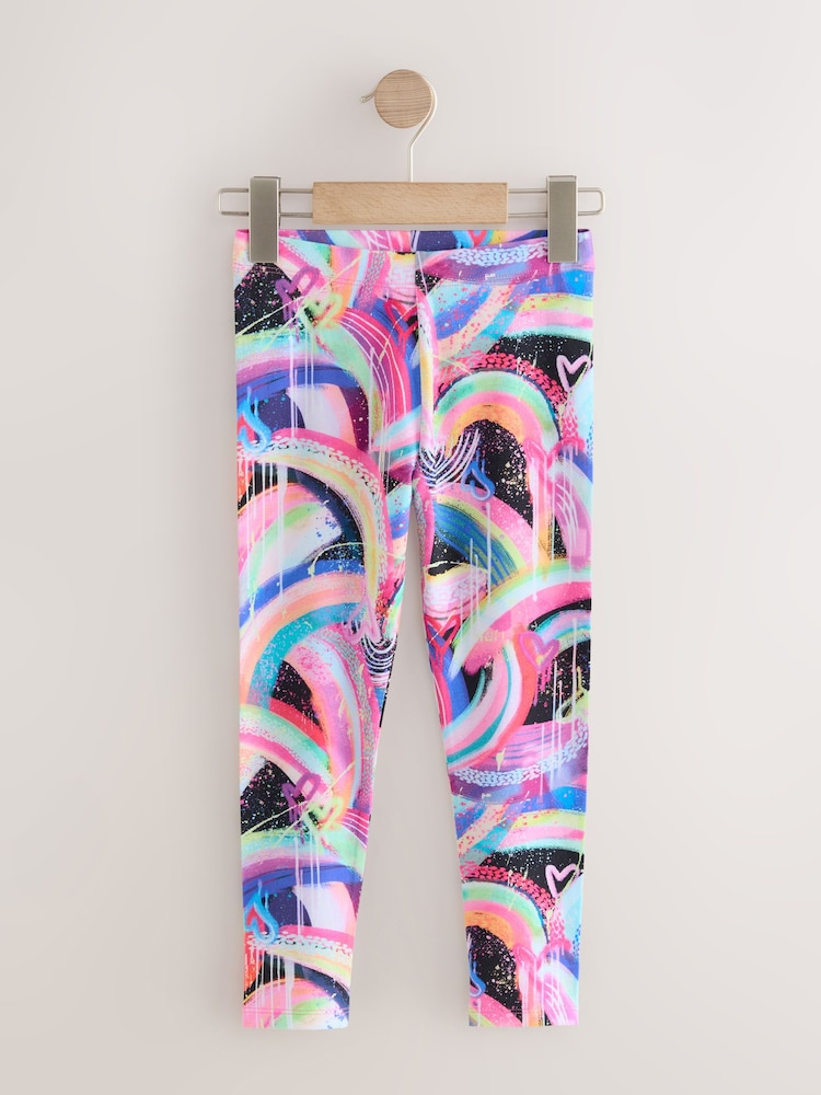 Bright Rainbow Printed Leggings (3-16yrs) - Image 1 of 4