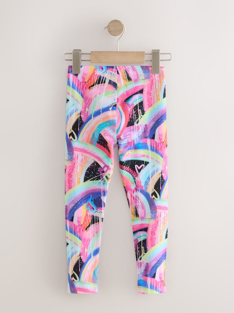 Bright Rainbow Printed Leggings (3-16yrs) - Image 2 of 4