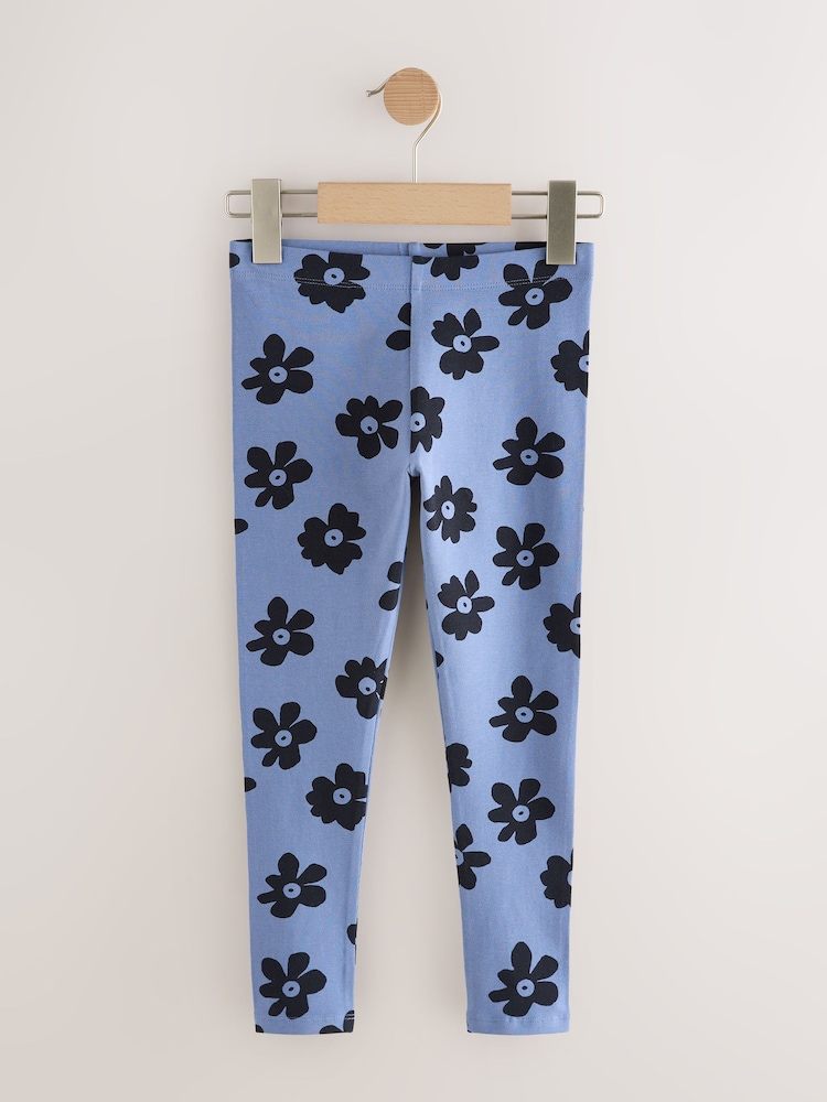 Buy Blue Large Floral Leggings (3-16yrs) from Next USA