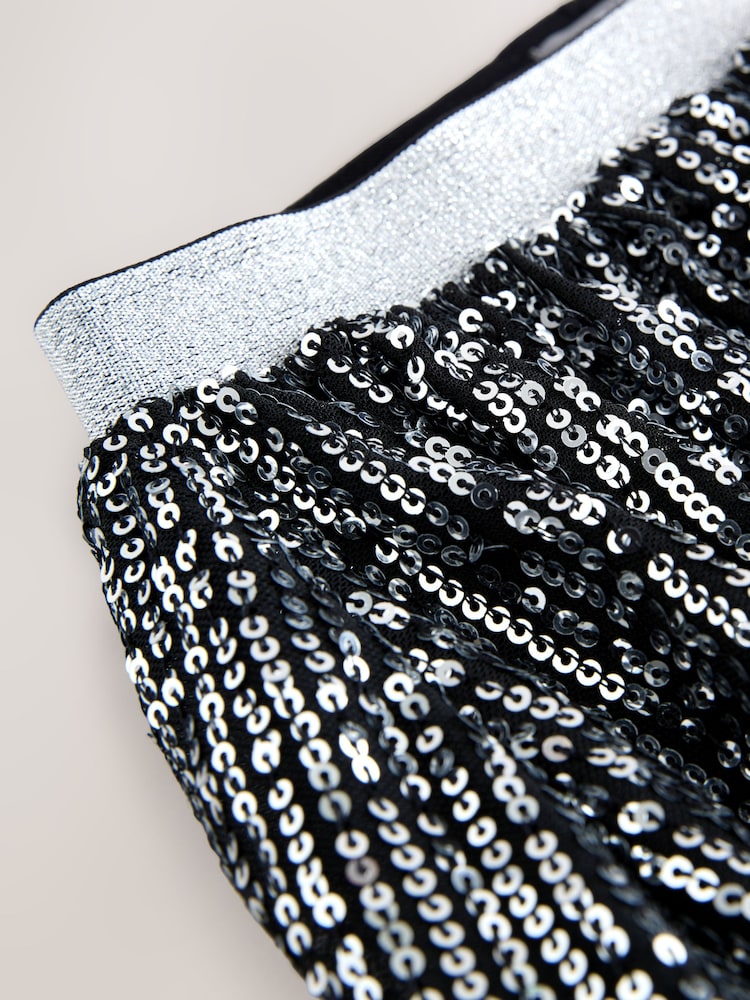 Silver Sequin Puffball Bubble Skirt (3-16yrs) - Image 4 of 4