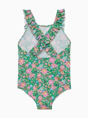 Trotters London Green Liberty Print Betsy Frill Swimsuit - Image 2 of 2