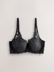 Black DD+ Pad Balcony A-E Lace Ultimate Comfort Bra - Image 6 of 8
