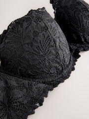 Black DD+ Pad Balcony A-E Lace Ultimate Comfort Bra - Image 7 of 8