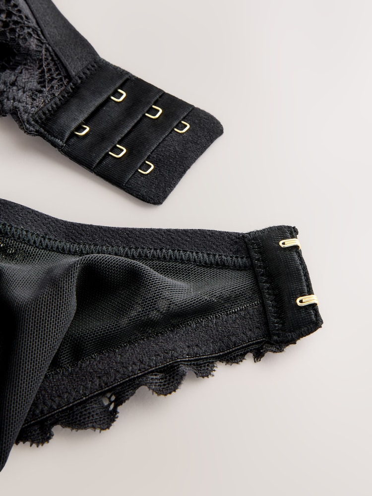Black DD+ Pad Balcony A-E Lace Ultimate Comfort Bra - Image 8 of 8