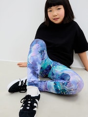 Blue Unicorn Swirly - Leggings estampados (3-16 años) - Imagen 1 de 7