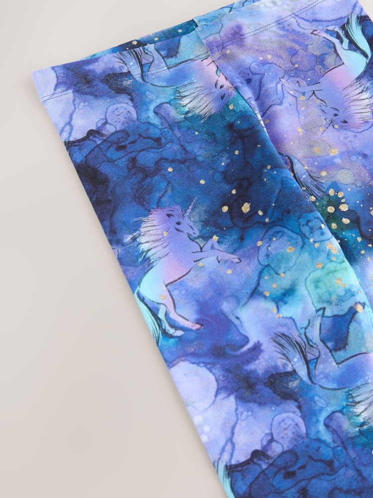 Blue Unicorn Swirly - Leggings estampados (3-16 años) - Imagen 7 de 7